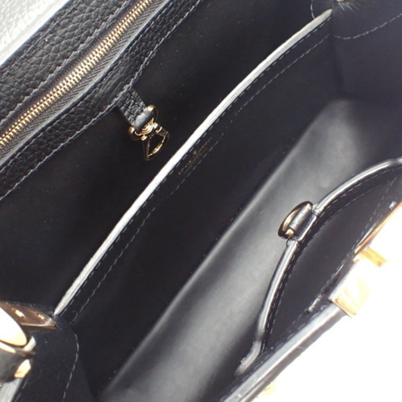 Louis Vuitton Capucines Mm Leather Handbag Black - Picture 5 of 7